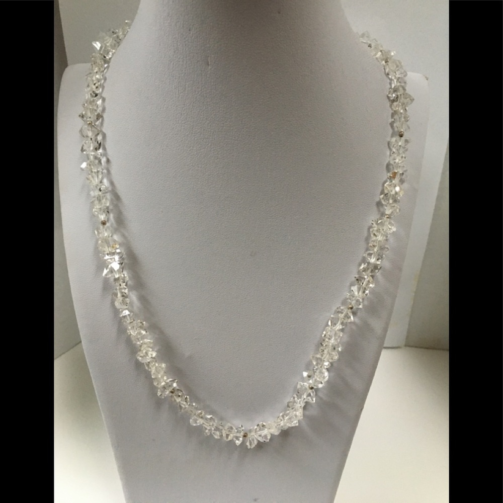 Herkimer Diamond Necklace Sterling Silver Clasp